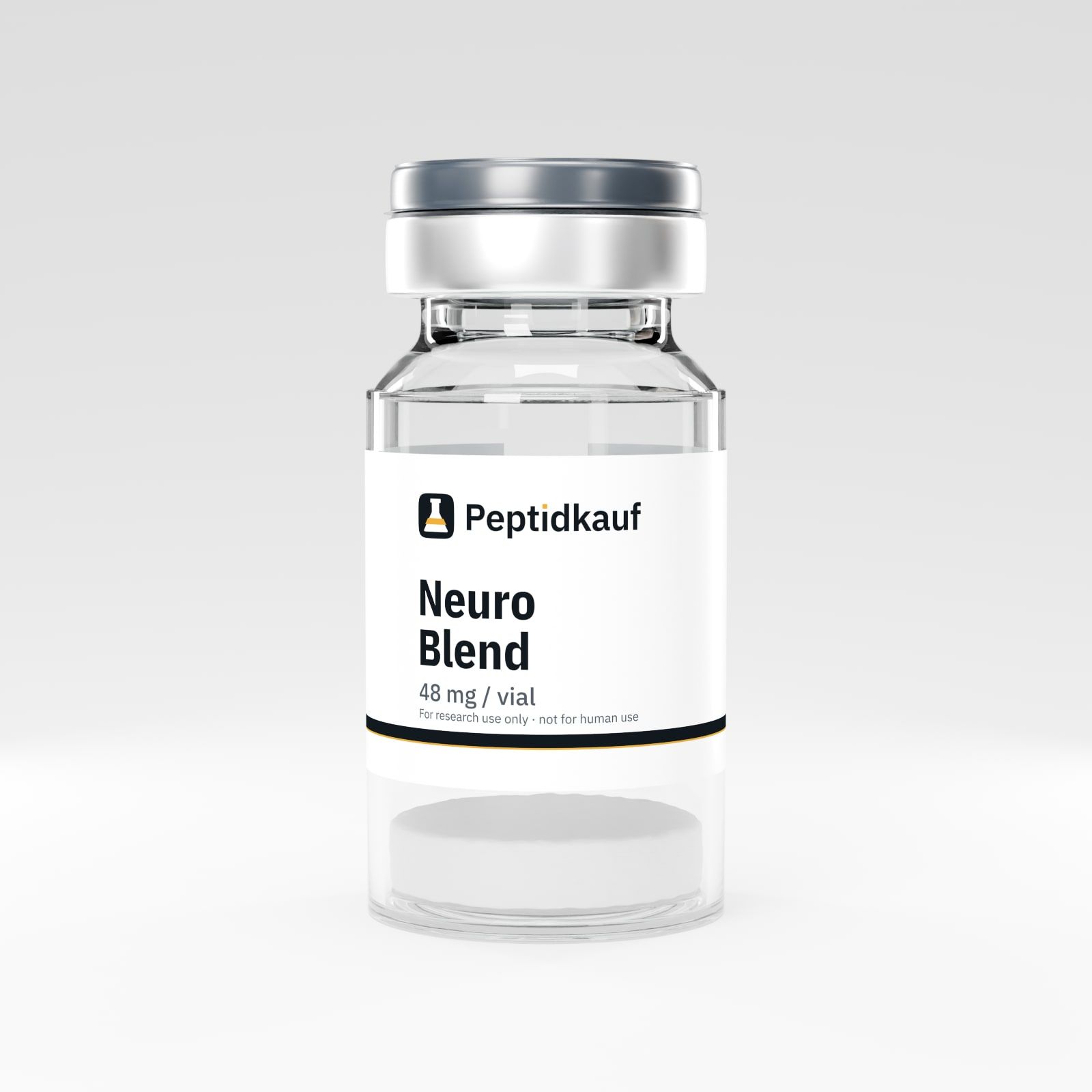 Neuro-Blend 48 mg Vial mit Peptidkauf-Etikett und Chargennummer
