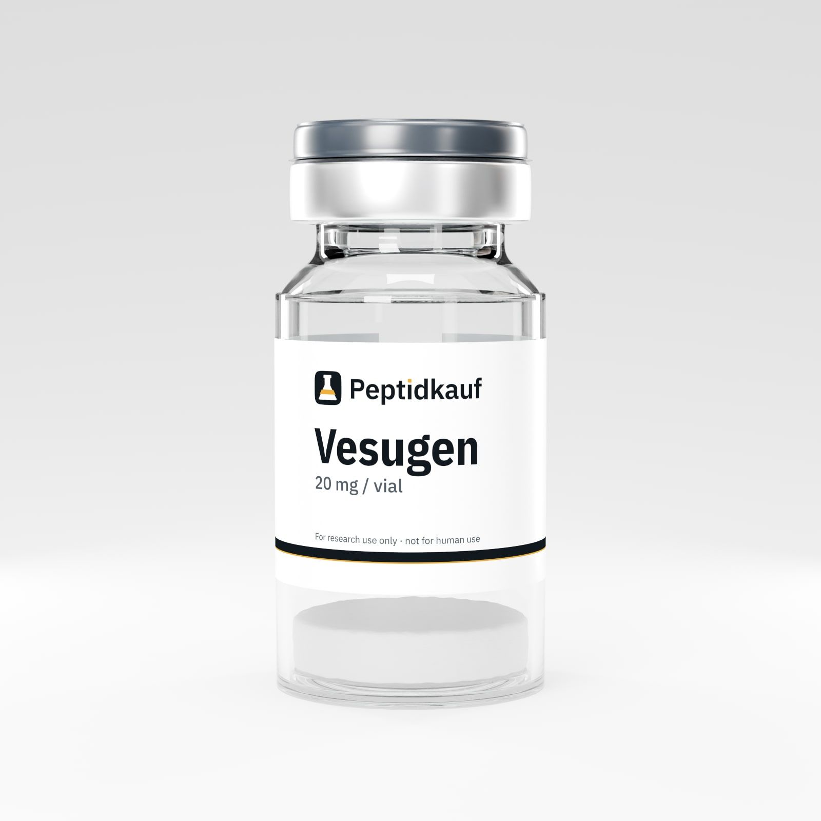 Vesugen 20 mg Vial mit Peptidkauf-Etikett und Chargennummer